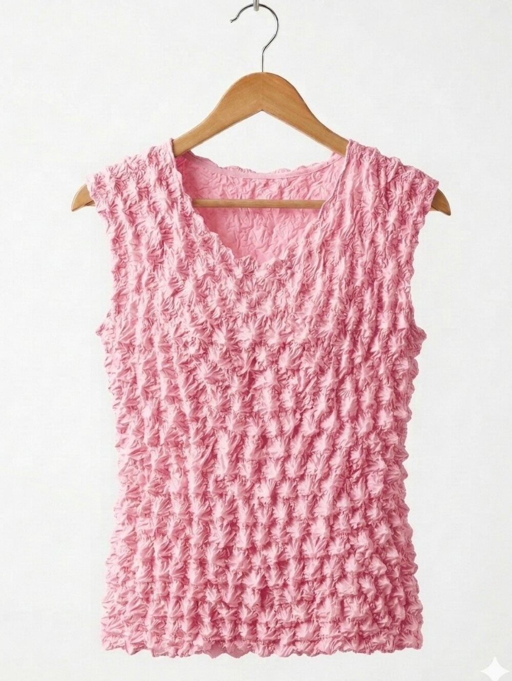 Y2k Retro Crinkle Top Textured Ultra Magic Stretch Lightweight Fits XS/Large New